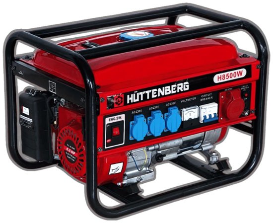 Huttenberg stille generator aggregaat 2.5 kW – benzine – mobiel – noodstroom - groupe electrogene
