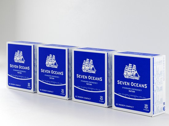 SEVEN OCEANS - THE ORIGINAL Noodpakket 4 Dozen - Noodvoeding | Survival Voeding [4 x 500g] + extra vitaminen Energierijke outdoor noodrantsoenen I Prepper en Survival voeding | 2500 Calorieën | Extreem lang houdbare noodvoorraad