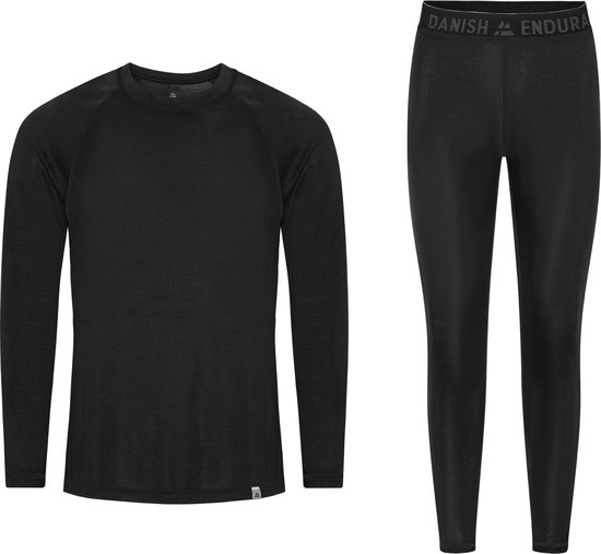 DANISH ENDURANCE Thermoset voor Dames & Heren - Gerecycelde Materialen - Thermokleding - Zwart - Maat 3XL