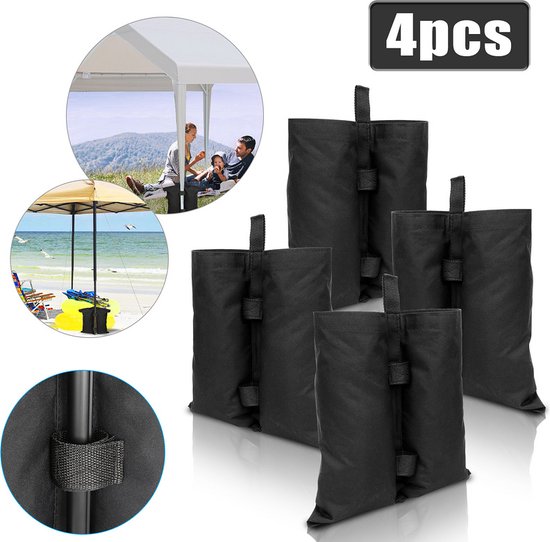 4 stuks zandzakken gewichten partytent Ballastzakje Gewichtszakje 11.5kg Contragewicht Gewicht voor parasol, partytent, bootzeil, tuinmeubelhoes Voetgewichten paviljoen zandzak verzwaring